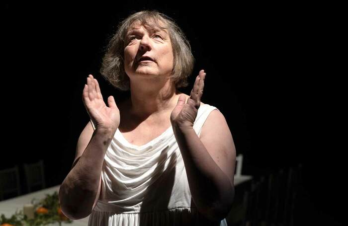 Jo Clifford in The Gospel According to Jesus, Queen of Heaven at the Traverse Theatre in 2018. Photo