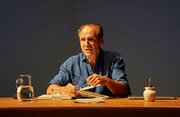 Ralph Fiennes in Beat the Devil at the Bridge Theatre, London. Photo: Manuel Harlan