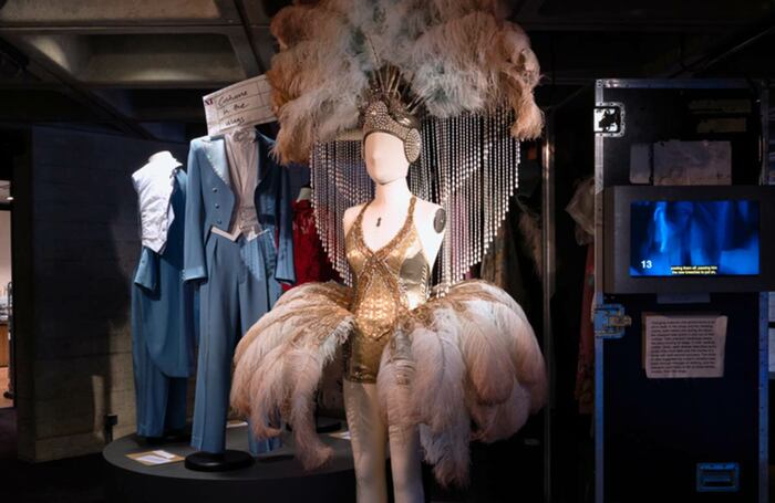 A costume from Follies at the National Theatre's exhibition. Photo: James Bellorini Photography