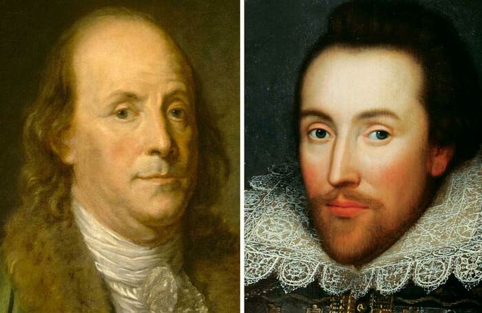 Benjamin Franklin and William Shakespeare