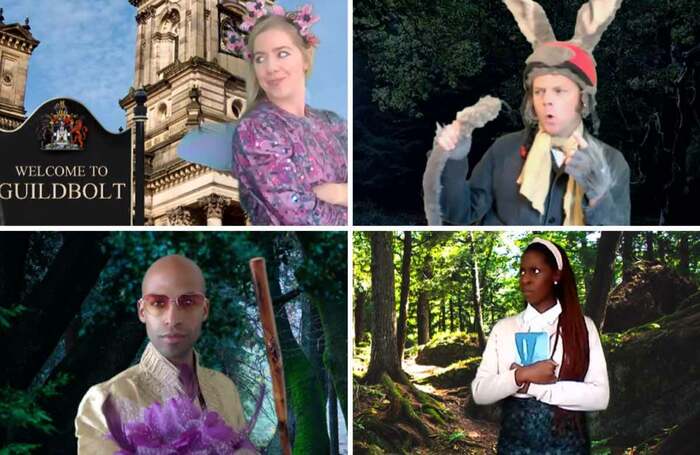 A Midsummer Night's Dream, clockwise from top left: Emma Fenney, Matt Pinches, Misha Duncan-Barry, Nathan Ives-Moiba. Photos: Guildford Shakespeare Company/Octagon Theatre