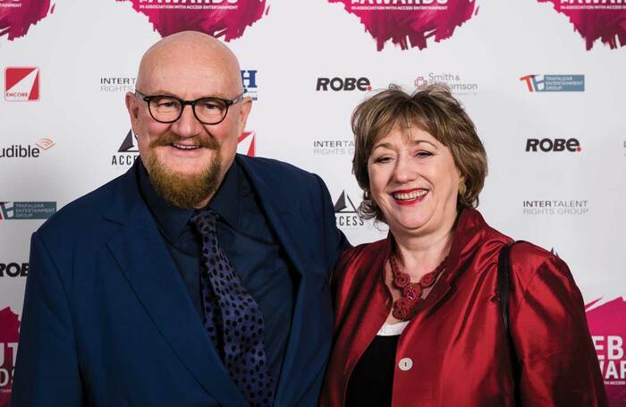 Howard Panter and Rosemary Squire at The Stage Debut Awards 2018. Photo: Alex Brenner