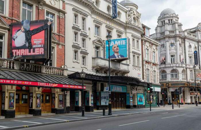 Despite the hopeful front, London's West End is like a ghost town without its theatres open. Photo: Shutterstock