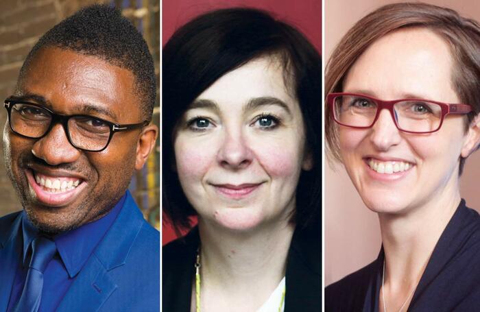 Kwame Kwei-Armah, Vicky Featherstone and Tamara Harvey are backing the new campaign. Photos: Richard Anderson/Rosie Hallam/Eliza Power