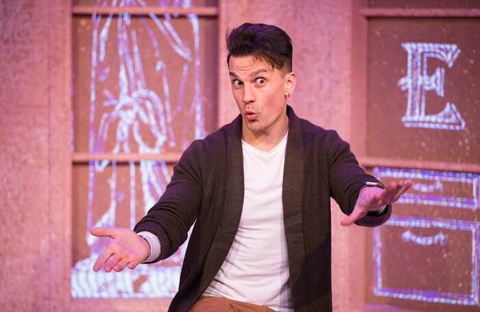 Aaron Sidwell in Buyer and Cellar at Above the Stag, London. Photo: PBGStudios