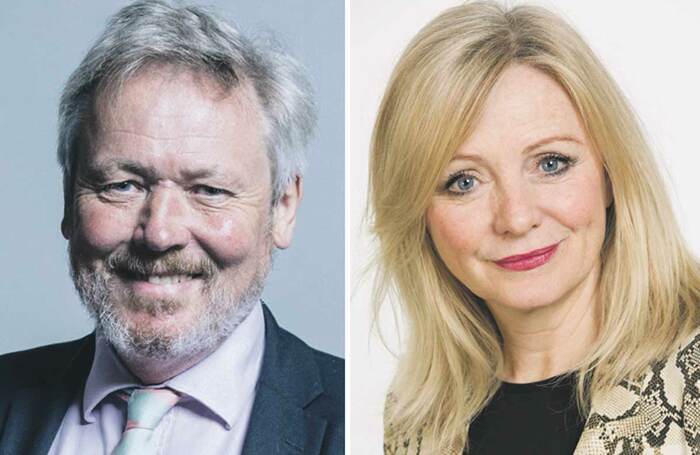Giles Watling and Tracy Brabin of the All-Party Parliamentary Group for Theatre. Photos: Chris McAndrew/Gus Campbell
