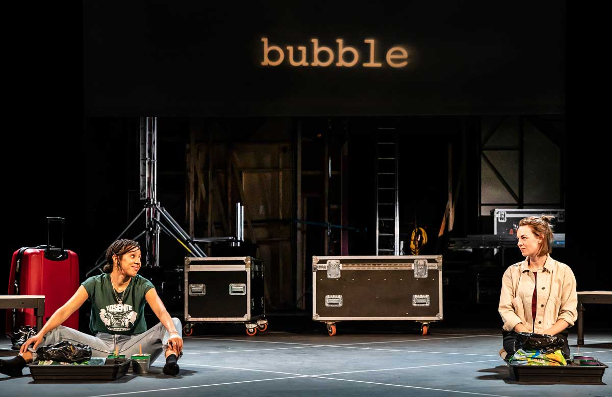 Pearl Mackie and Jessica Raine in Bubble. Photo: Pamela Raith