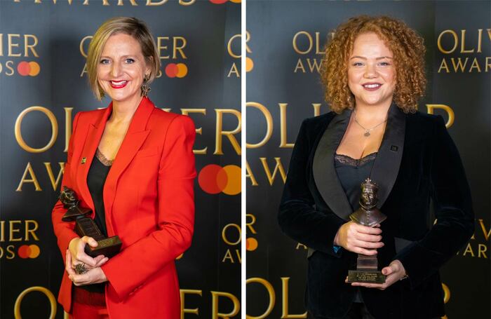 Olivier Awards winners Marianne Elliott and Miranda Cromwell, who jointly won best director for Death of a Salesman. Photos: Aemelia Taylor