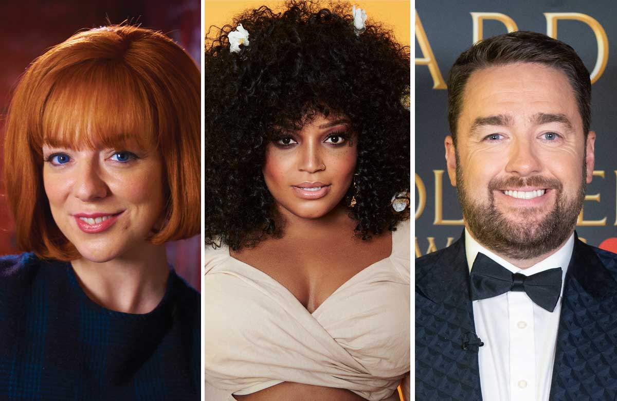 Sheridan Smith as Cilla Black, Marisha Wallace and Jason Manford. Photos: Stuart Wood/Aemelia Taylor