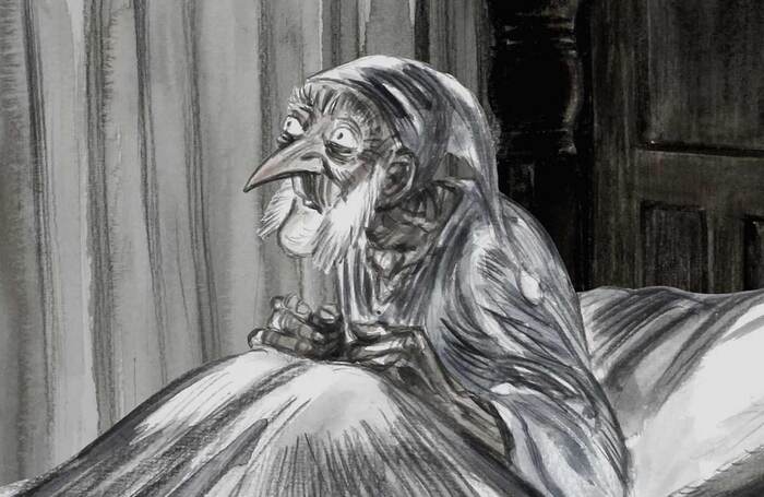 Still from Lawrence Batley Theatre's animated production of A Christmas Carol