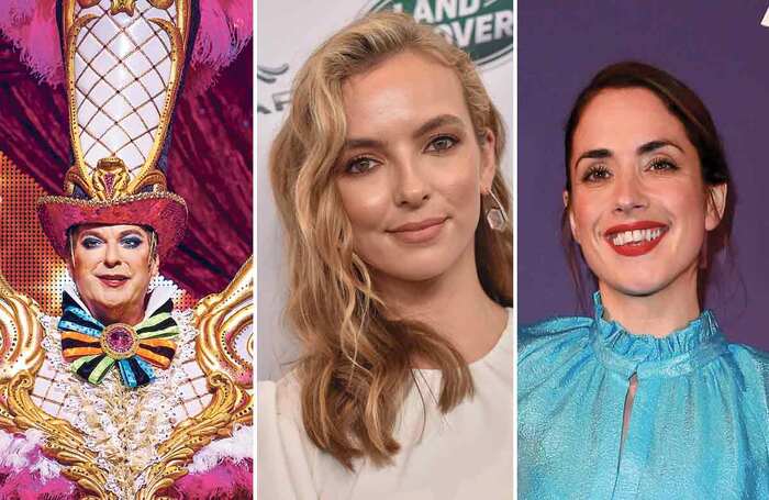 Julian Clary, Jodie Comer and Lucy Prebble. Photos: Paul Coltas/Shutterstock 