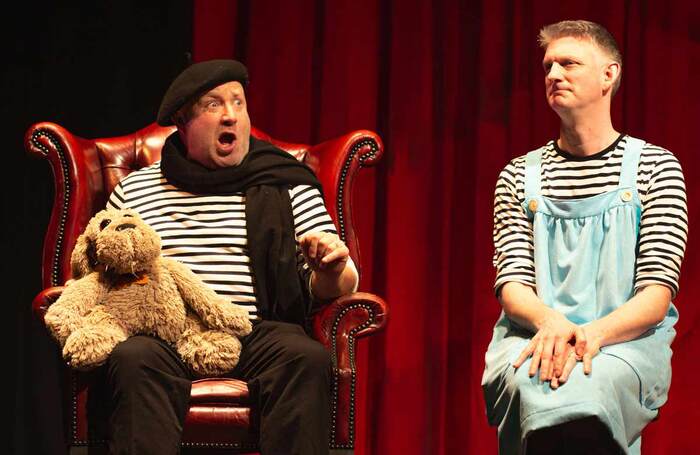 Howard Coggins and Stu McLoughlin in Beauty and the Beast at Bristol Old Vic. Photo: Ben Robins