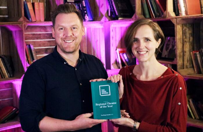 Executive director Liam Evans-Ford and artistic director Tamara Harvey. Photo: Theatr Clwyd