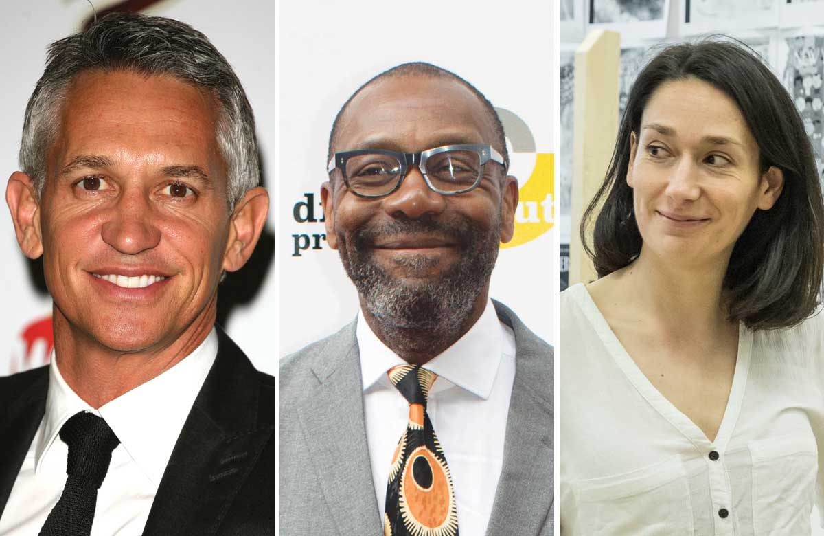Gary Lineker, Lenny Henry and Sian Clifford. Photos: Shutterstock/Tim Anderson/Marc Brenner