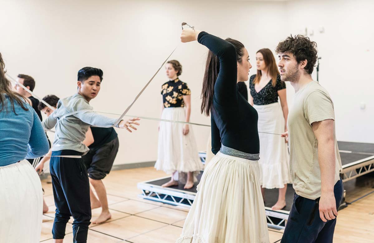 Royal Welsh College of Music and Drama student rehearsals in March 2020. Photo: Simon Gough