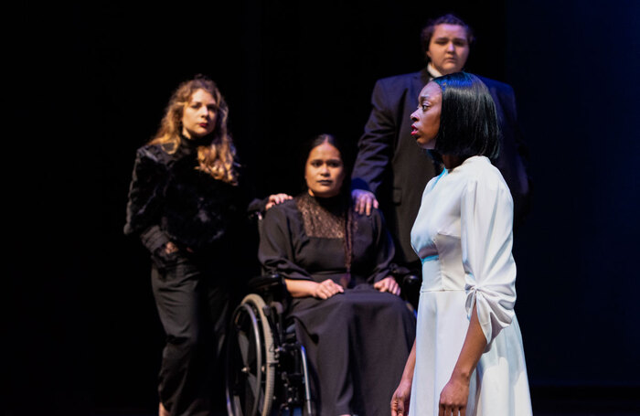 Angelle M Thomas (front) in Louisiana State University's production of Our Town