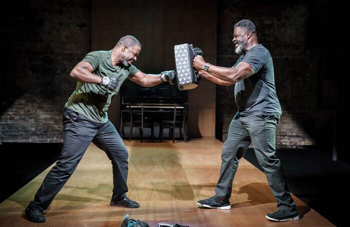 Adrian Lester and Danny Sapani in Hymn at London's Almeida Theatre. Photo: Mark Brenner