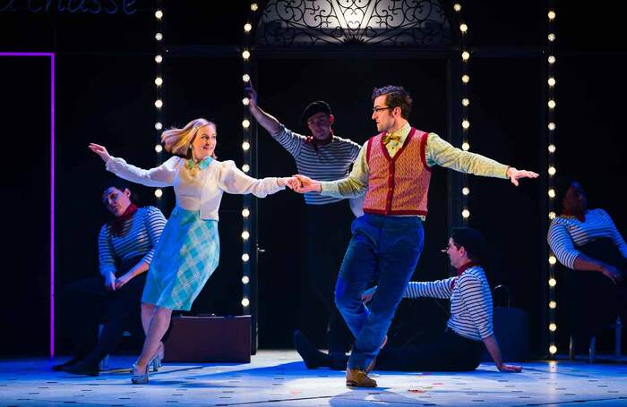 Carly Bawden and Marc Antolin in Wise Children's Romantics Anonymous, which was live-streamed from Bristol Old Vic. Photo: Steve Tanner