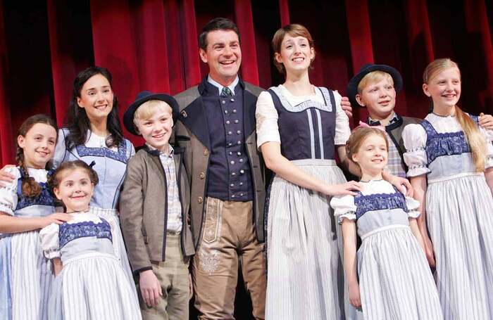 Connie Fisher (centre right) as Maria in The Sound of Music at the London Palladium in 2006. Photo: Tristram Kenton