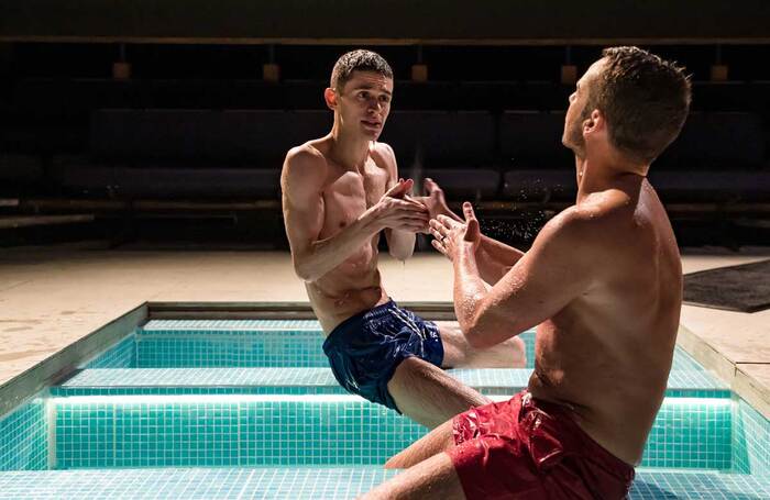 Josh Zaré and Alex Waldmann in The Mikvah Project at the Orange Tree Theatre, London, before theatres shut due to the pandemic. Photo: The Other Richard