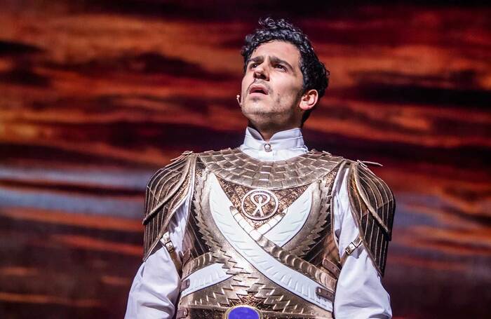 Liam Tamne in The Prince of Egypt at the West End's Dominion Theatre in February 2020. Photo: Tristram Kenton