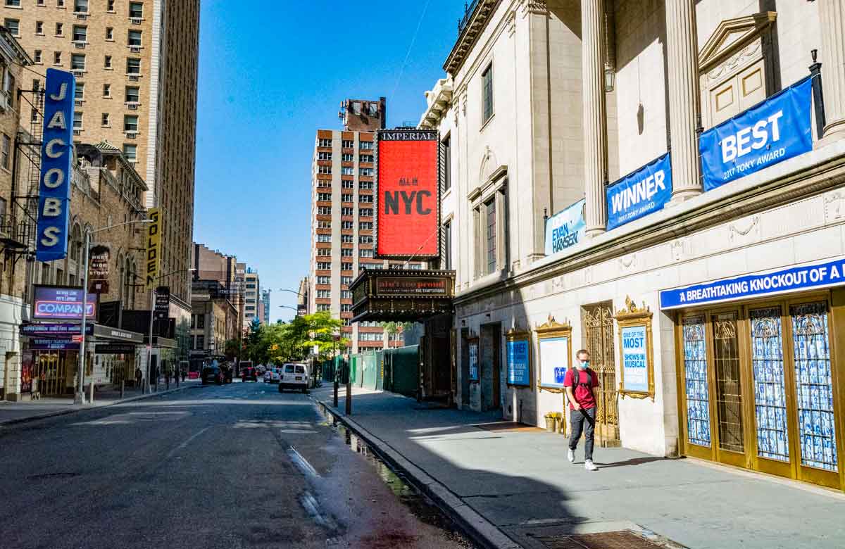 New York's Broadway during lockdown. Photo: Howard Sherman