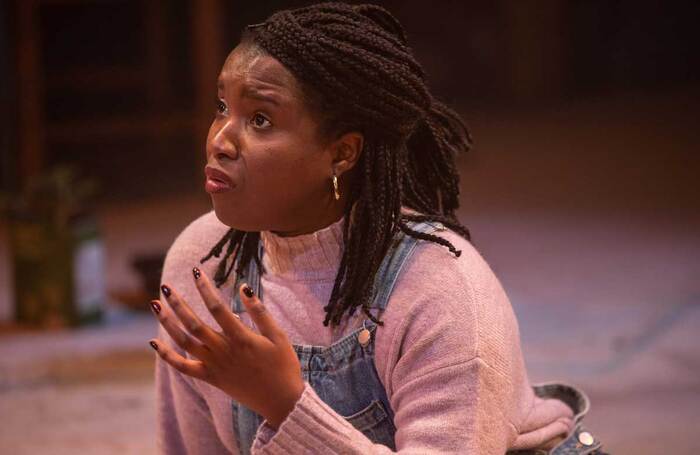 Temi Wilkey in The Kiss at Orange Tree Theatre, London. Photo: Ali Wright