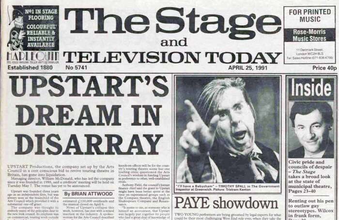 The Stage's April 25, 1991 front page