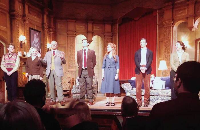 The cast of The Mousetrap at the curtain call. Photo: Matthew Hemley