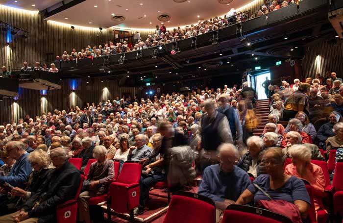 Busy auditorium at the Yvonne Arnaud Theatre before a performance in 2019. Photo: Paul Stead