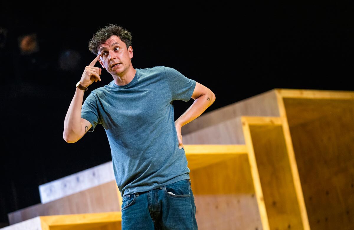 Tom Mothersdale in Blue Water and Cold and Fresh by Simon Stephens from Out West at Lyric Hammersmith. Photo: Tristram Kenton