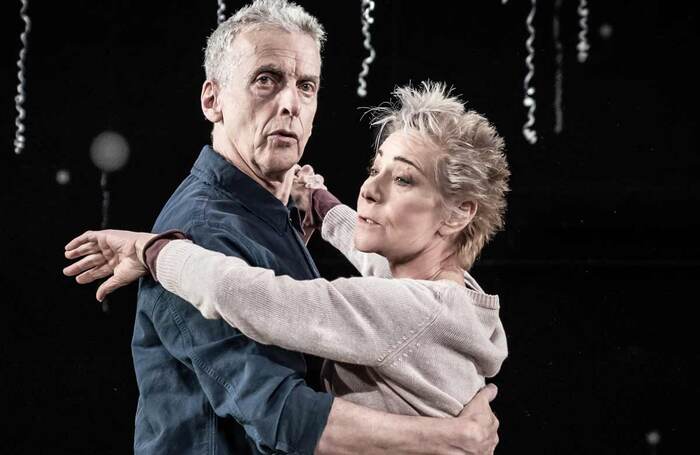 Peter Capaldi and Zoë Wanamaker in Constellations at the Vaudeville Theatre. Photo: Marc Brenner