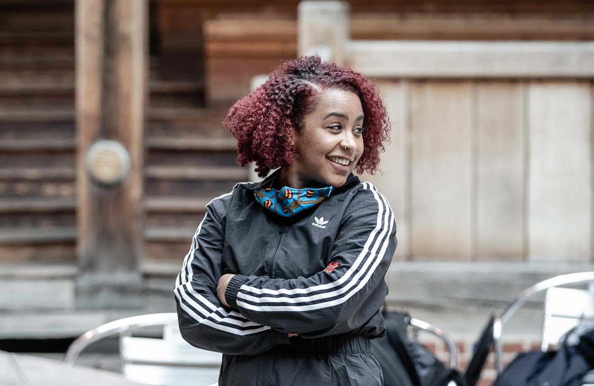 Ola Ince at Shakespeare’s Globe. Photo: Marc Brenner