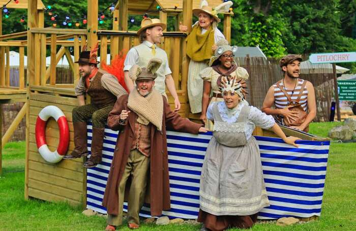 The cast of The Wind in the Willows at Pitlochry Festival Theatre. Photo: Douglas McBride