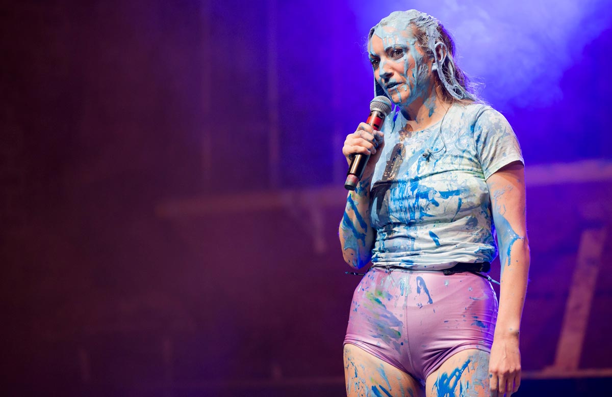 Lucy McCormick in Life: Live! at Battersea Arts Centre. Photo: Holly Revell