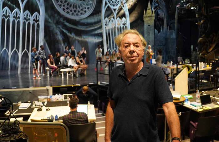 Andrew Lloyd Webber at a rehearsal for Cinderella at the West End’s Gillian Lynne Theatre