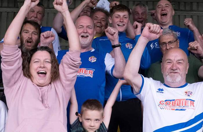 Fans at Cowdenbeath FC. Photo: Stephen Dunn