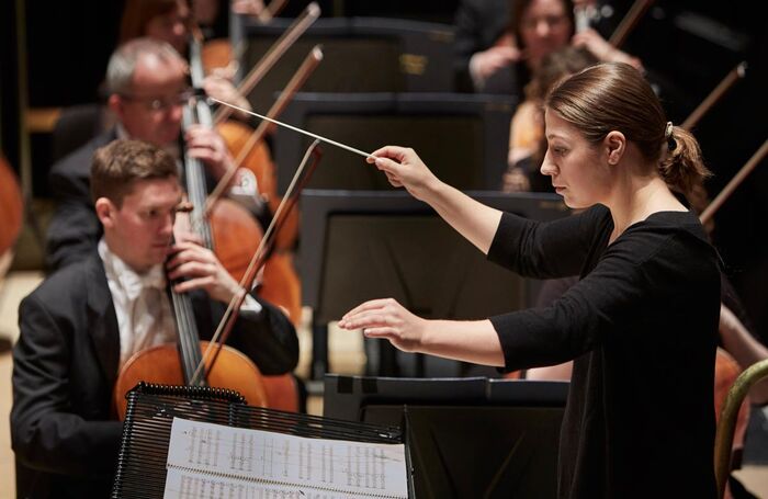 Dalia Stasevska, now BBC Symphony Orchestra's principal guest conductor, makes her UK debut with the Orchestra of Opera North. Photo: Justin Slee