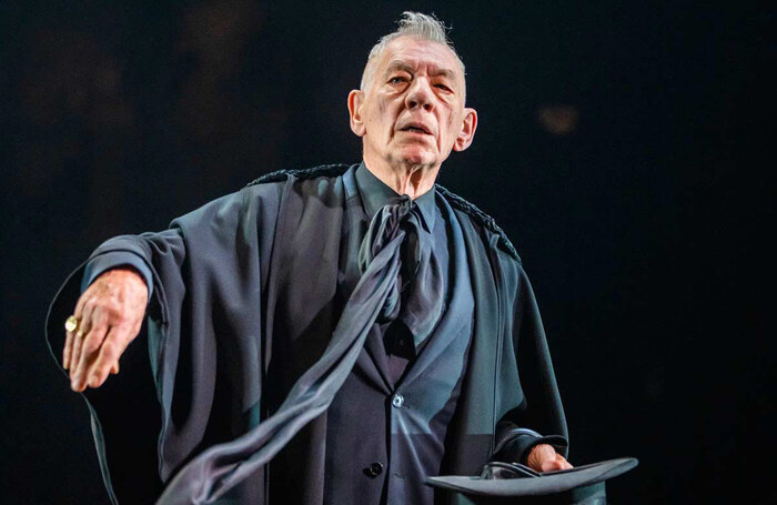 Ian McKellen in Hamlet at Theatre Royal Windsor. Photo: Tristram Kenton 