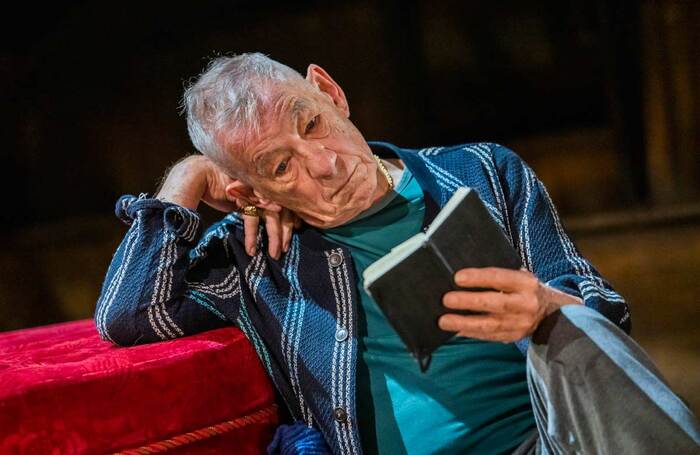 Ian McKellen in Hamlet at Theatre Royal Windsor. Photo: Tristram Kenton