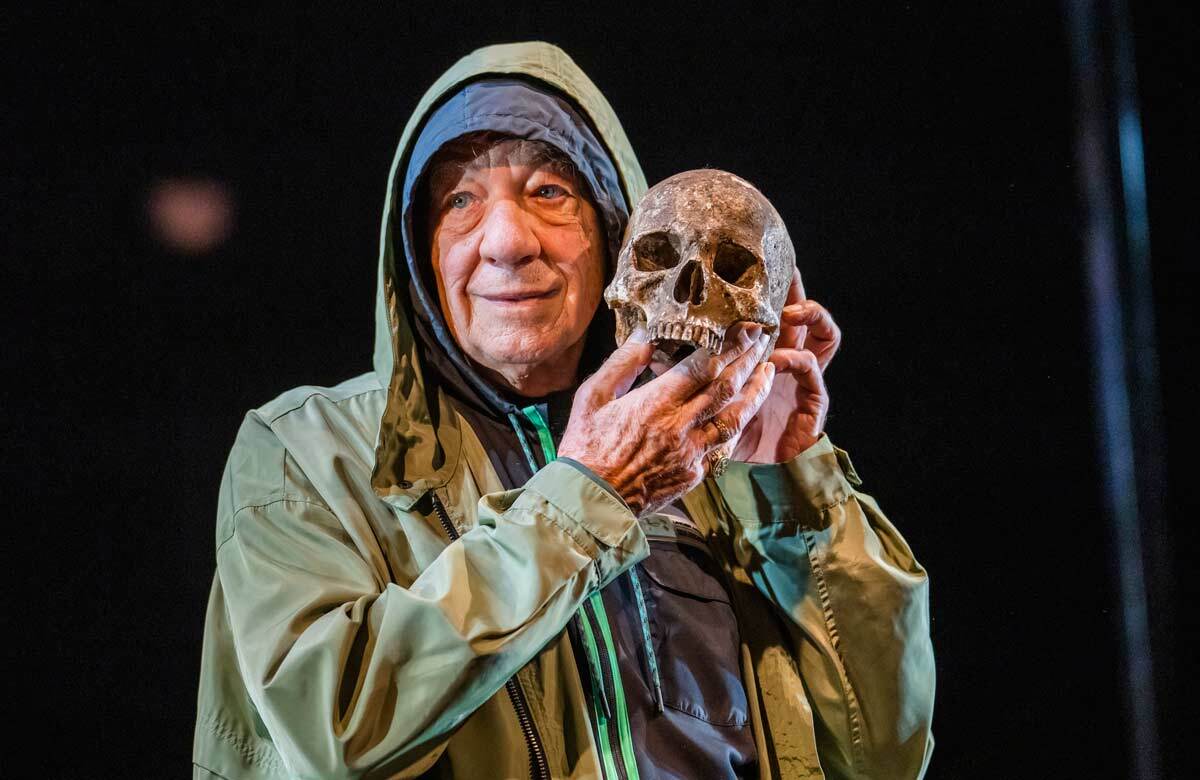 Ian McKellen in Hamlet at Theatre Royal Windsor. Photo: Tristram Kenton