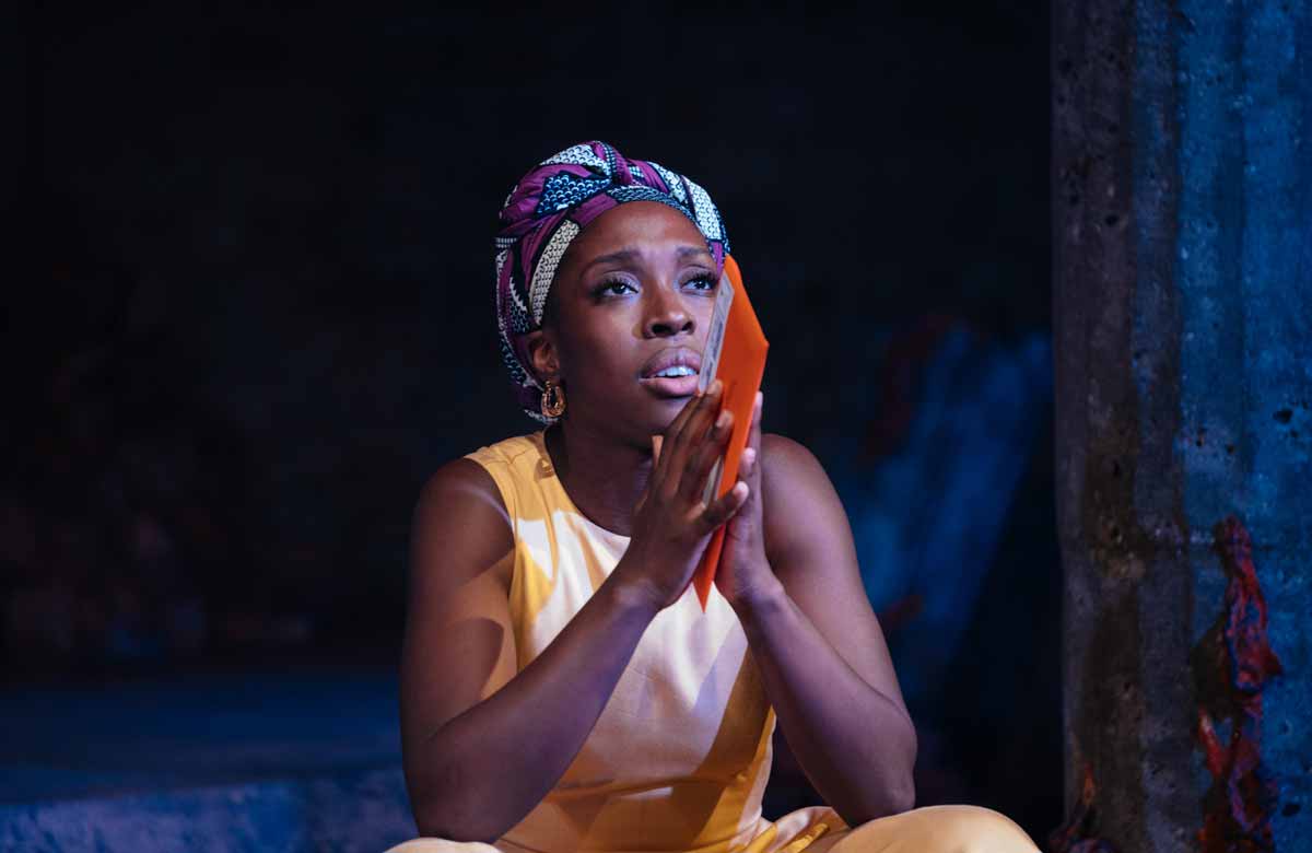 Ronke Adekoluejo in Lava at the Bush Theatre. Photo: Helen Murray