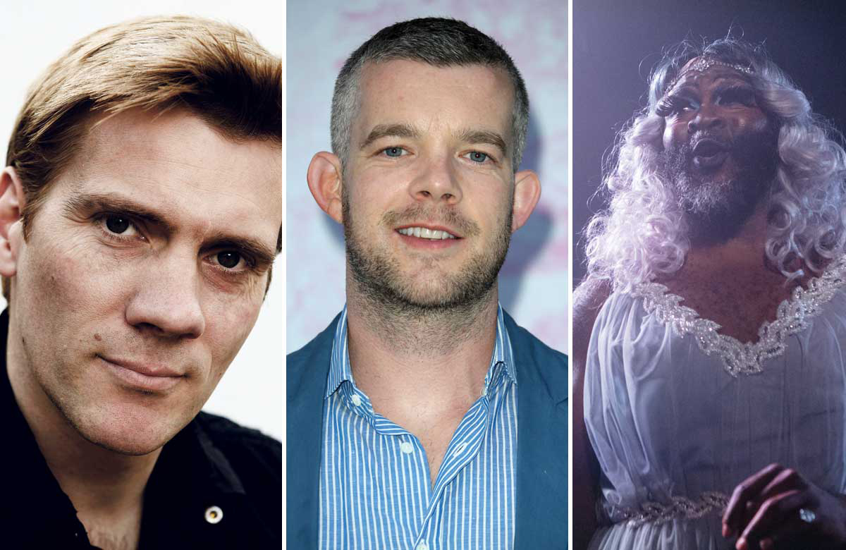 Adam Cooper, Russel Tovey and Le Gateau Chocolat. Photos: Matt Frost/Shutterstock/Helen Murray