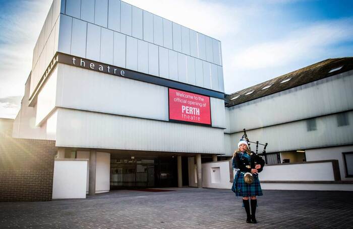 Piper Louise Marshall outside Perth Theatre at its post-redevelopment reopening in 2017. Photo: Fraser Band