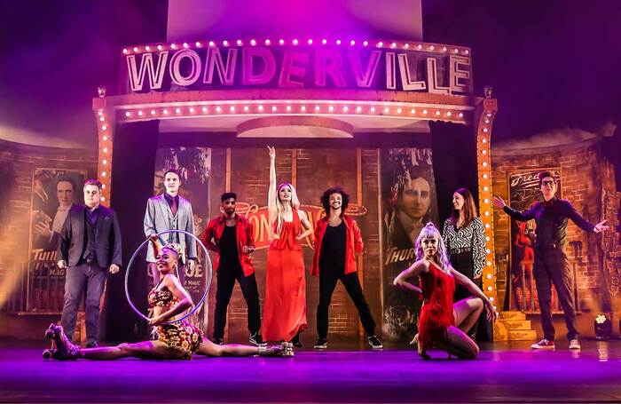 The cast of Wonderville at the Palace Theatre, London. Photo: Pamela Raith