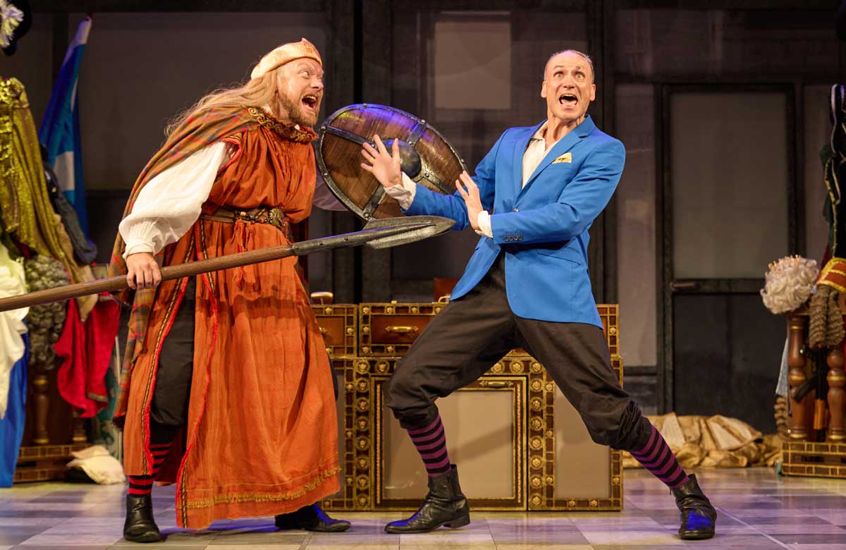 Morgan Philpott and Neal Foster in Horrible Histories: Barmy Britain Part Five. Photo: Mark Douet