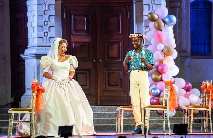 Laura Lolita Peresivana and Innocent Masuku in British Youth Opera’s L’Occasione Fa il Ladro at Opera Holland Park. Photo: Tristram Kenton