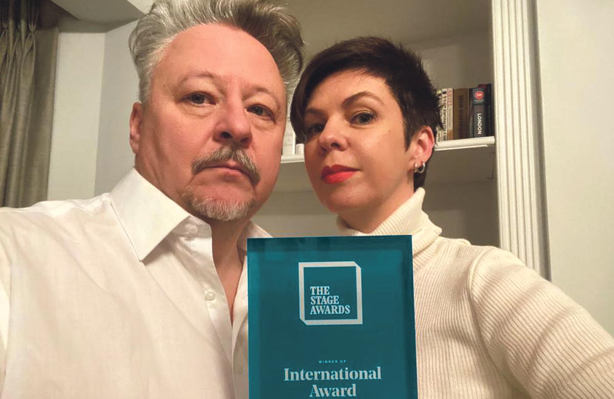 Co-founding artistic directors of Belarus Free Theatre Nicolai Khalezin and Natalia Kaliada receive The Stage International Award 2021