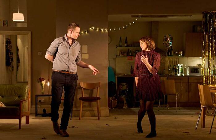 Simon Darwen and Amanda Ryan in Beginning at Queen's Theatre Hornchurch. Photo: Manuel Harlan