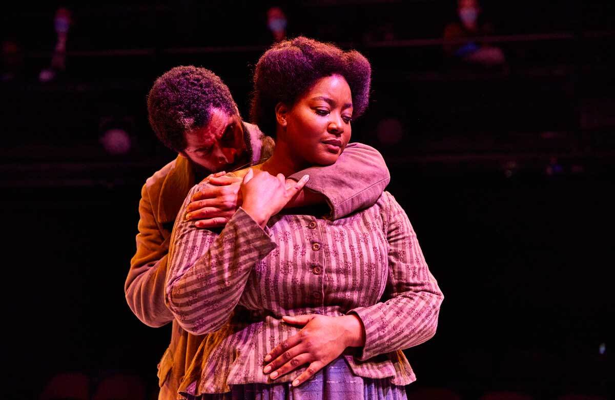 Karl Collins and Rochelle Rose in Rockets and Blue Lights at the National Theatre, London. Photo: Brinkhoff Moegenburg